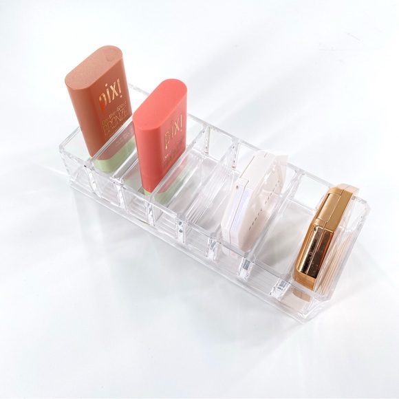 Premium Acrylic Quality 8 Blush Bronzer Highlighter Compact Holder Organizer - Picture 1 of 8